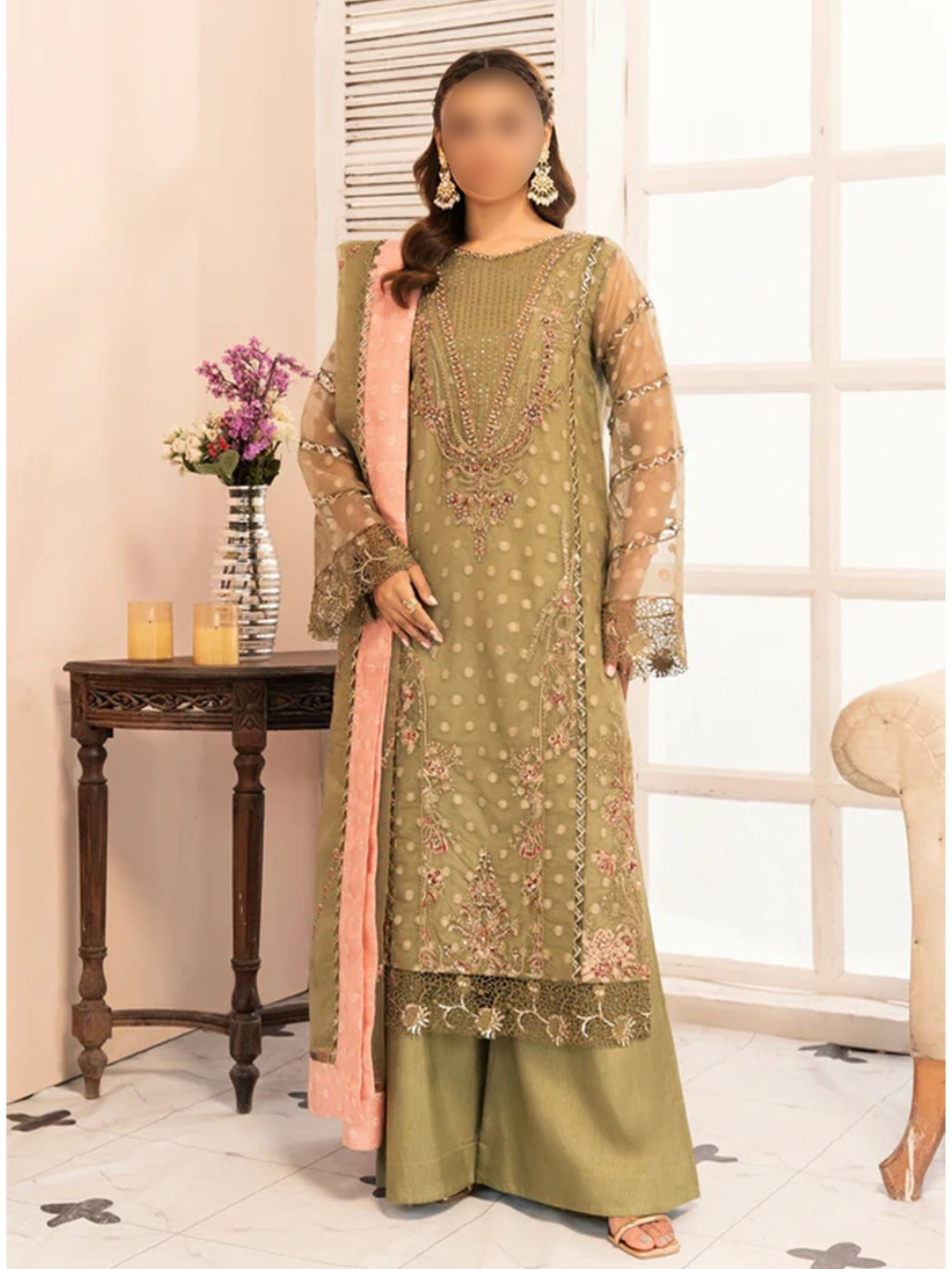Embroidered 3-piece Trendy Salwar Kameez