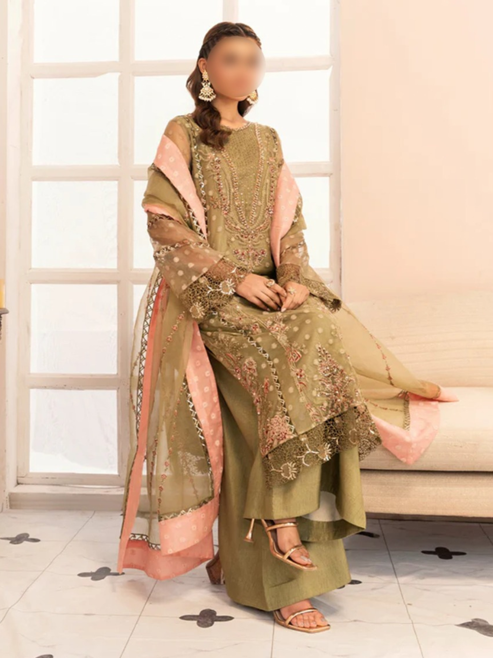Embroidered 3-piece Trendy Salwar Kameez