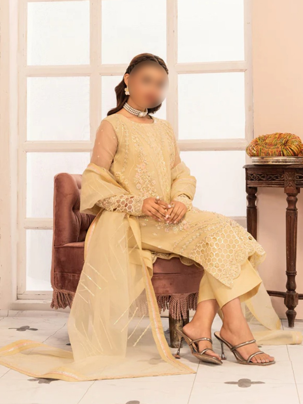 Lime Embroidered Kurta Set – Elegant Eastern Wear for Daily Use