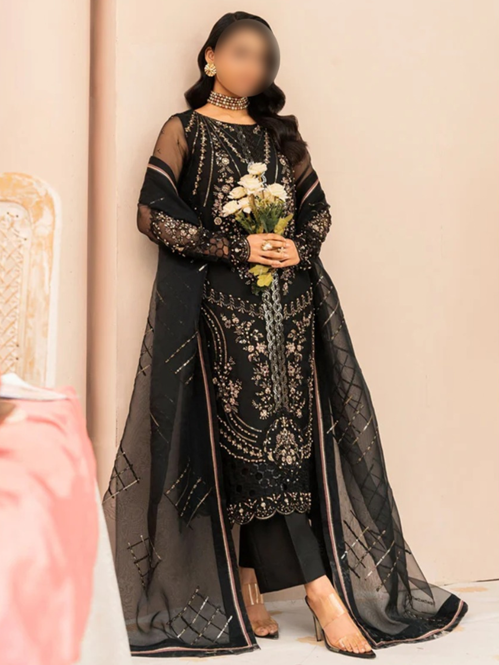 Black Embroidered Kurta Set – Eastern Ready-to-Wear Outfit