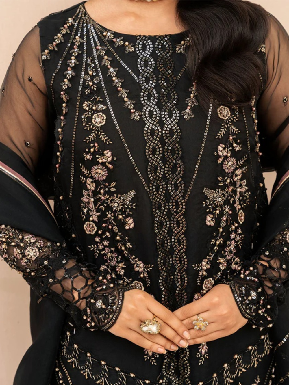 Black Embroidered Kurta Set – Eastern Ready-to-Wear Outfit