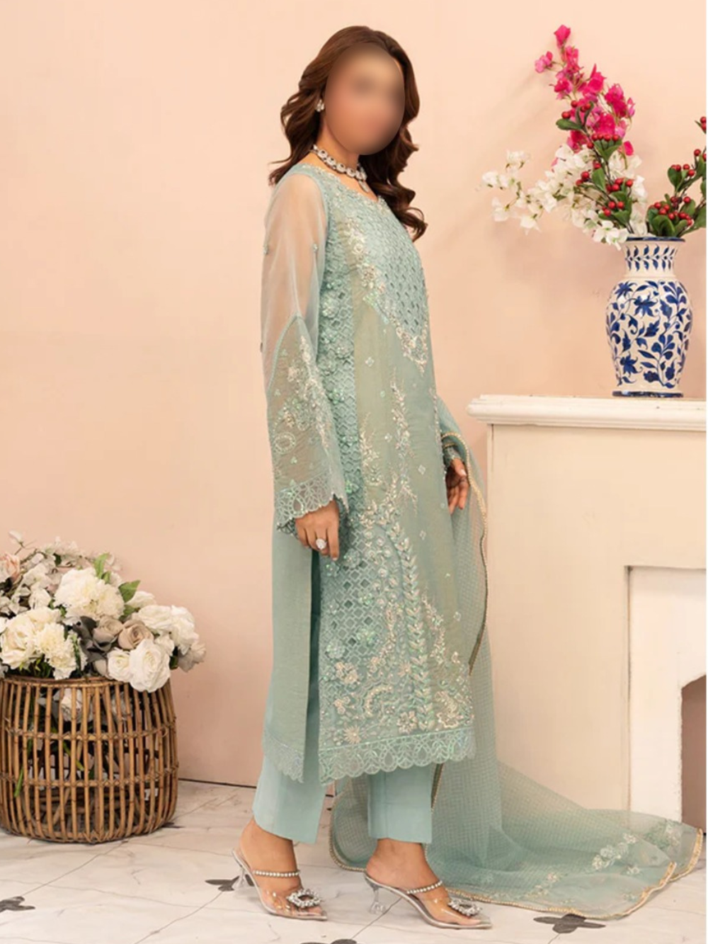 Blue Embroidered Kurta Set – Stylish Eastern Wear