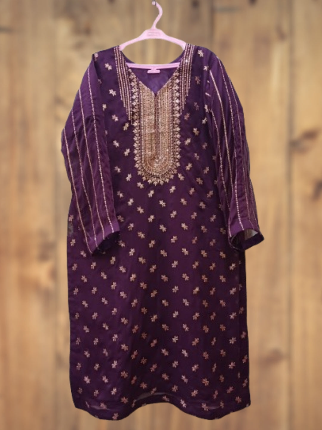 Chiffon Suit With Tilla Work
