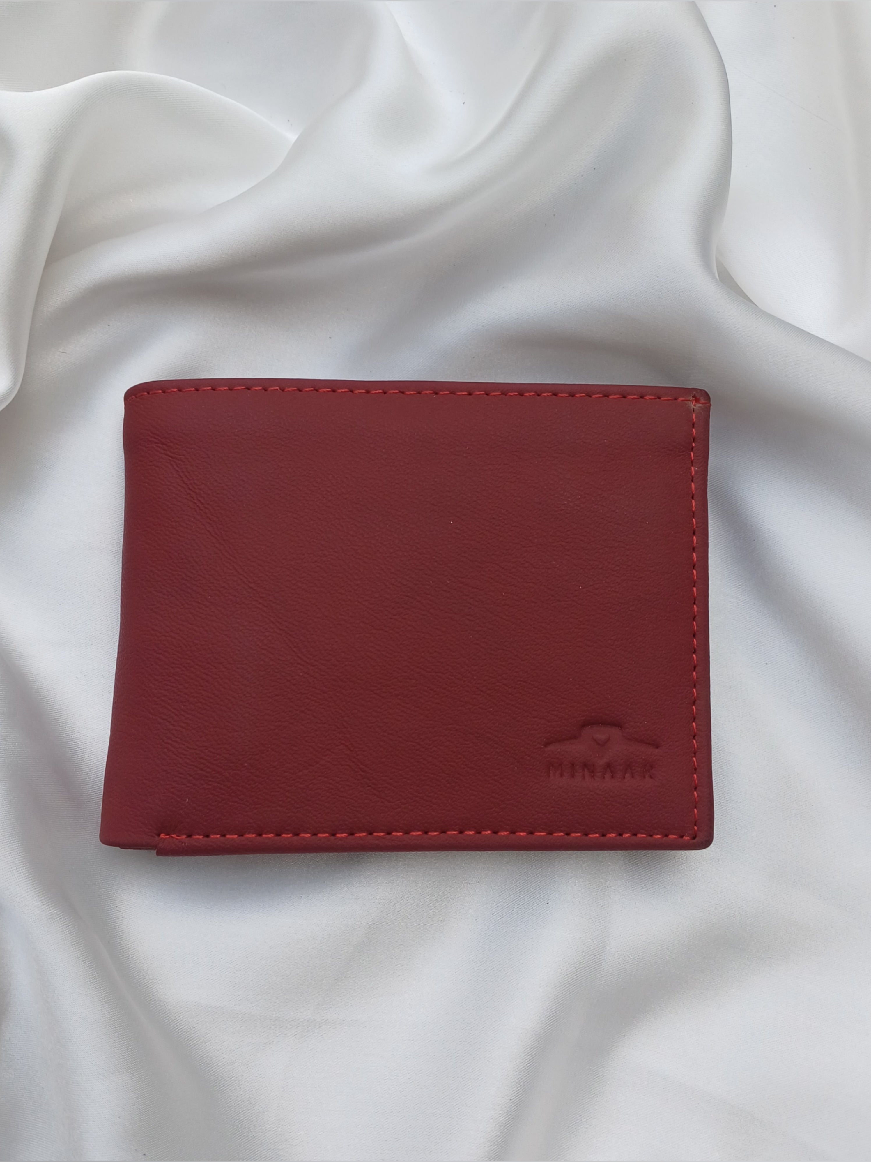 Red Leather Wallet for Men – RFID, Slim & Stylish