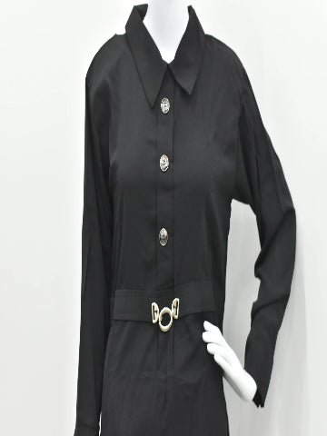 Chiffon Belted Frock – Stylish Easy Fit