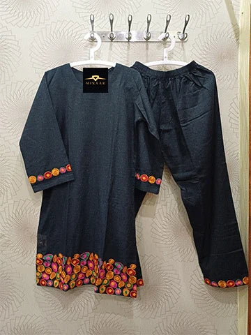 Black Wool 2-Piece Suit