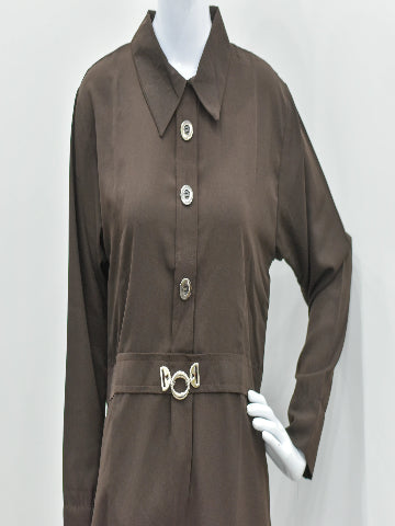 Chiffon Belted Frock – Stylish Easy Fit