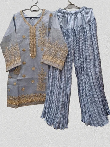 Embroidered Shirt Crush Sharara