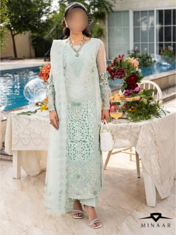 Mint Green Organza Kurta Set with Dupatta – 3 Piece Festive Outfit for Women