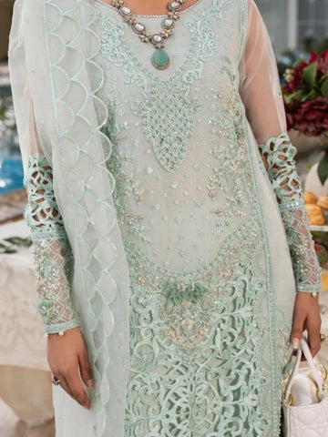 Mint Green Organza Kurta Set with Dupatta – 3 Piece Festive Outfit for Women