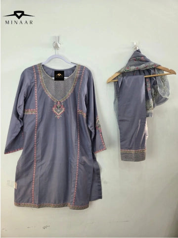 Gray cotton lawn shirt