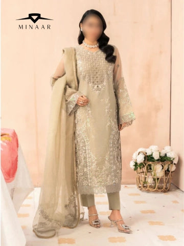 Grey Embroidered Kurta Set