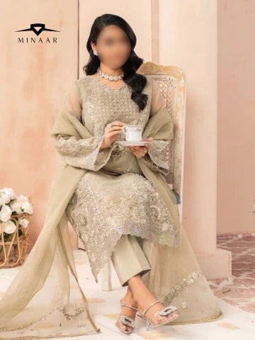 Grey Embroidered Kurta Set – Modern Eastern Fashion