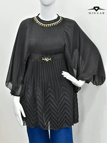 Imported Black Chiffon Frock