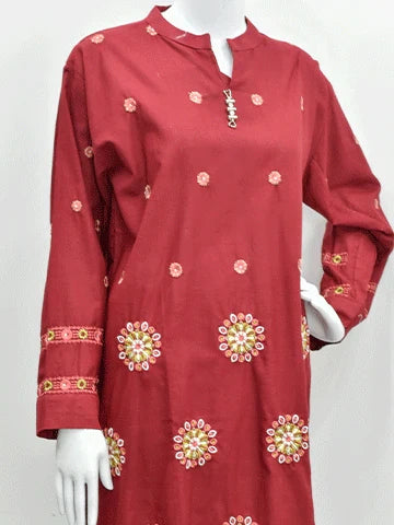 Embroidered Khaddar Kurta – Easy Fit, Standard Size