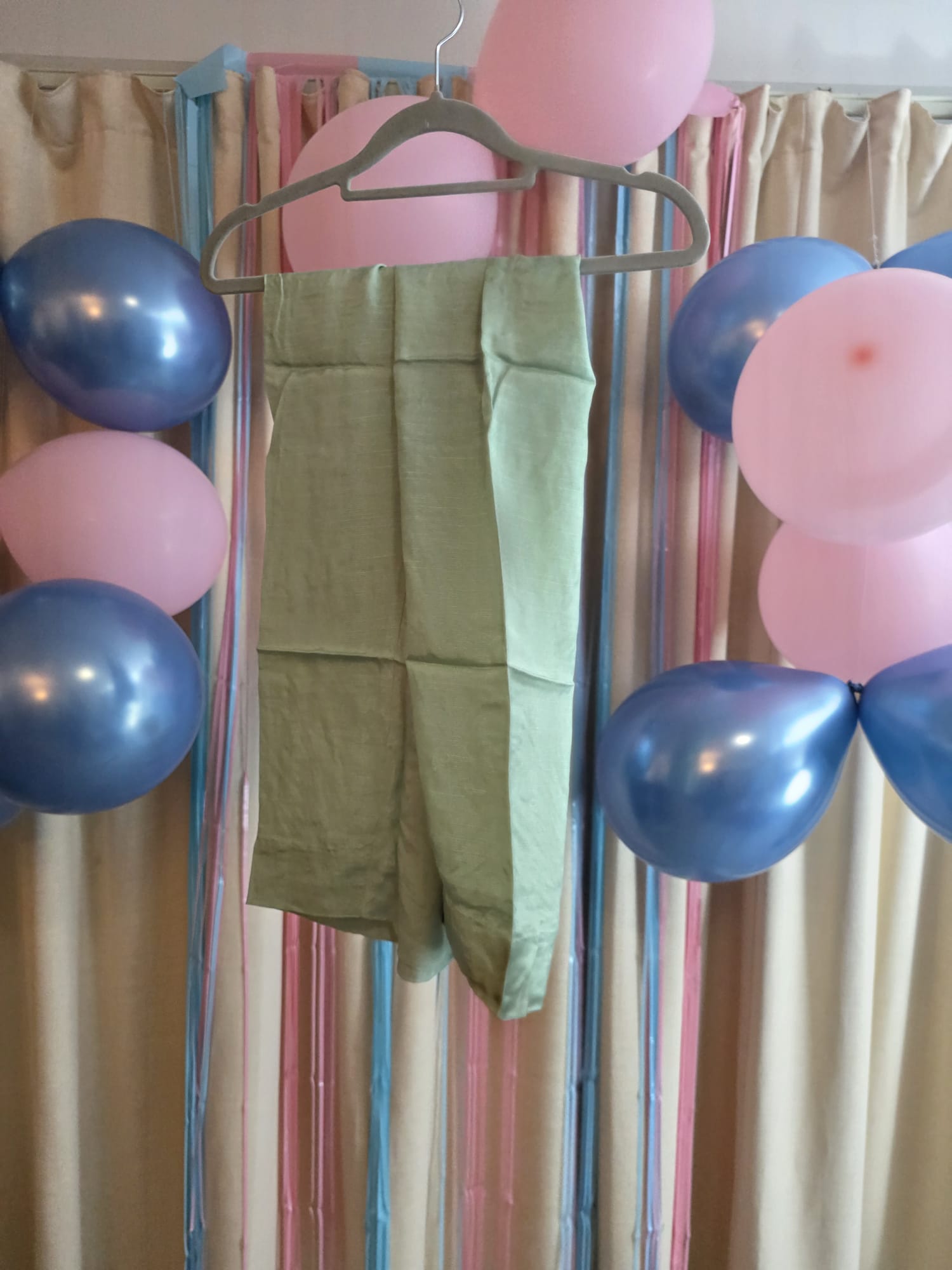 Mint green raw silk trouser for Pakistani 3 piece chiffon suit