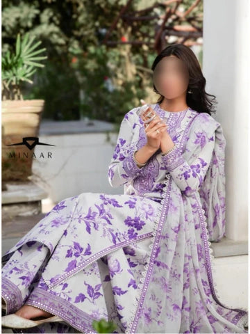 Premium Silk Dress 3 Piece Suit with Chiffon Dupatta – Ready to Wear