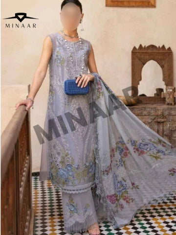 Organza A-line shirt with viscose trouser and digital silk dupatta – 3 piece outfit