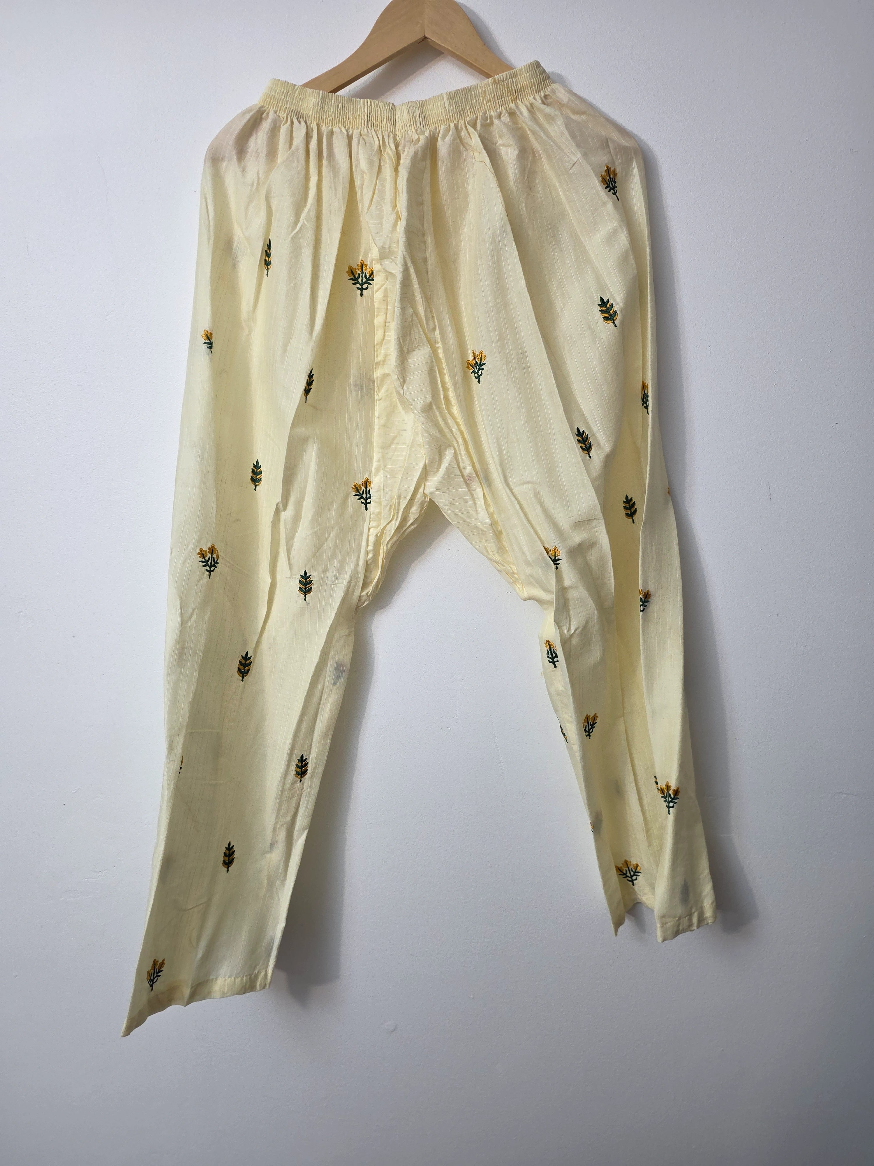 Pakistani cotton lawn 3 piece outfit with embroidered floral shirt