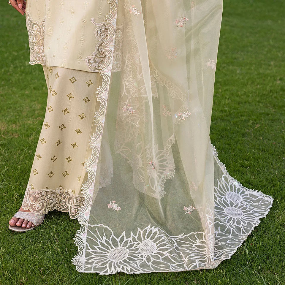 Pakistani embroidered mid length summer cotton shirt with trouser