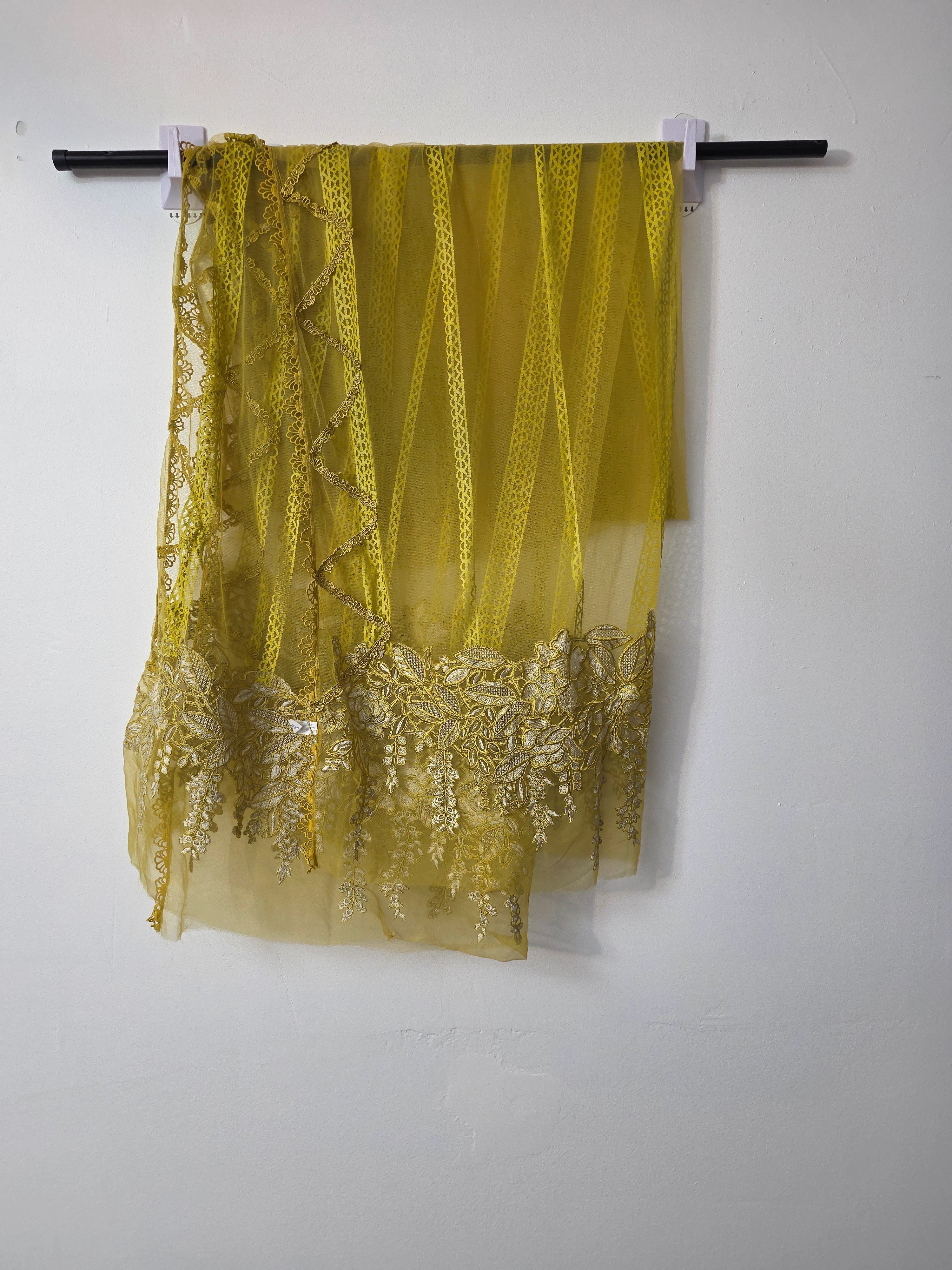 Pakistani lime yellow stitched suit with chikankari embroidered shirt