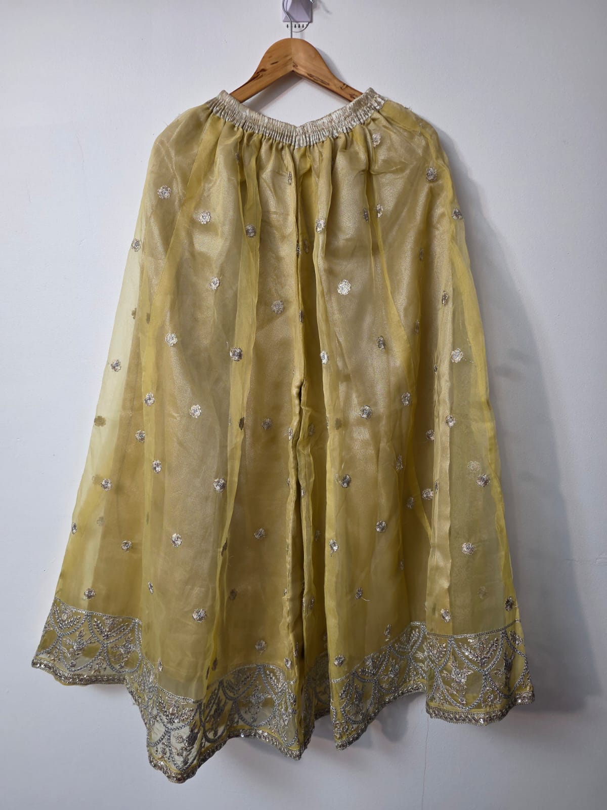 Pakistani sharara suit with Adda work embroidery,