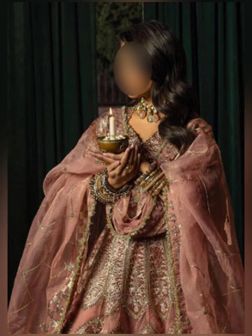 Mauve Pink Embroidered Lehenga Choli Indian Dresses