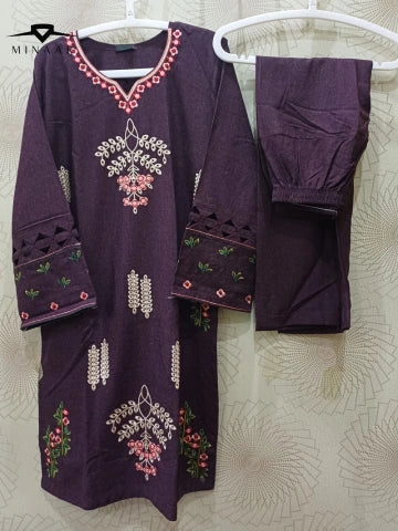Purple Embroidered Dress