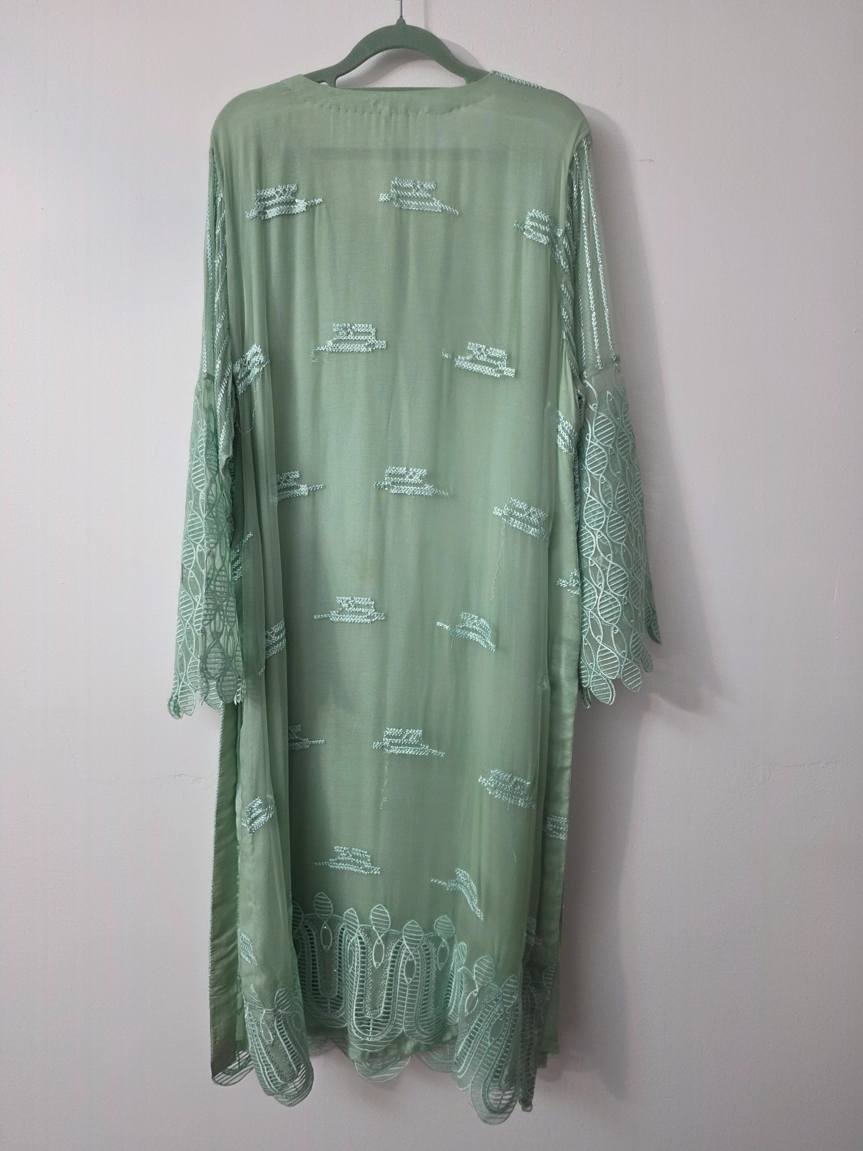 Sage green 3 piece Pakistani wedding outfit ready stock size XL