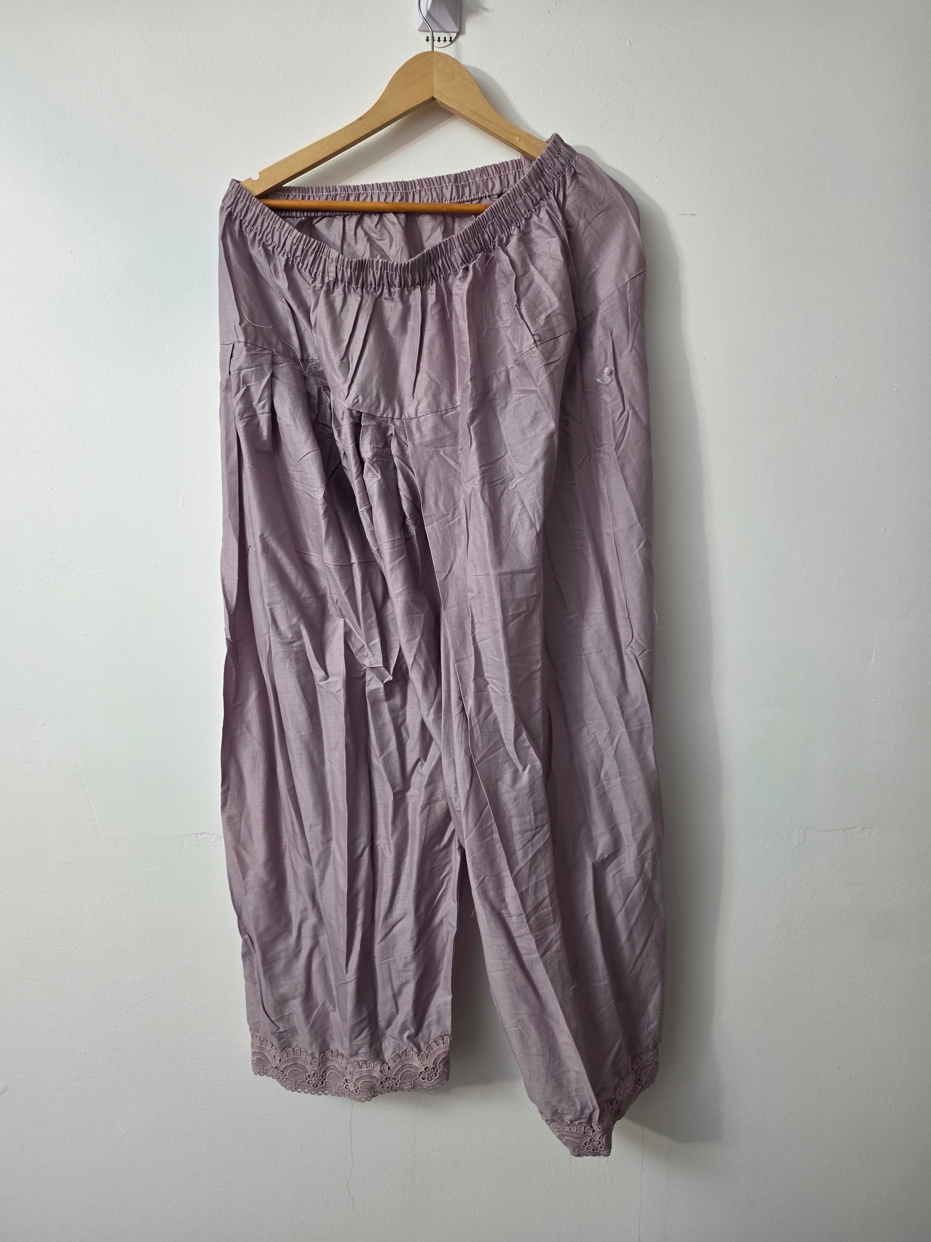 Summer cotton Farshi shalwar suit with embroidered organza dupatta