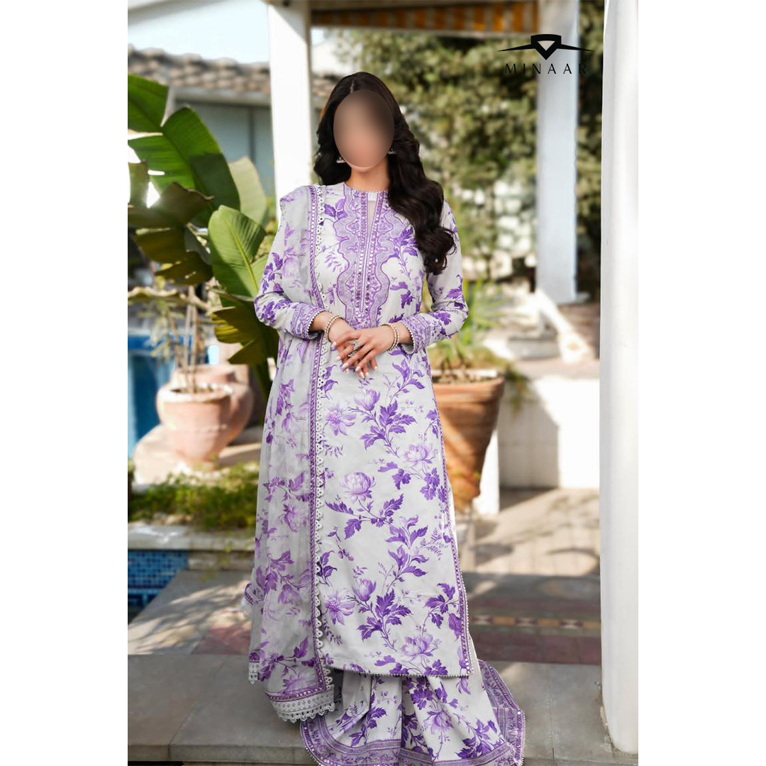 Premium Silk Dress 3 Piece Suit with Chiffon Dupatta – Ready to Wear