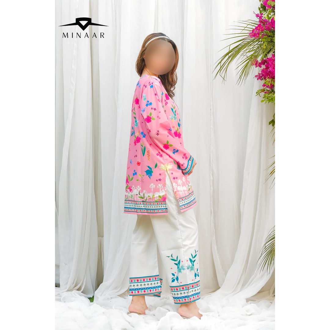 Soft crepe printed matching set for women, comfortable and stylish
