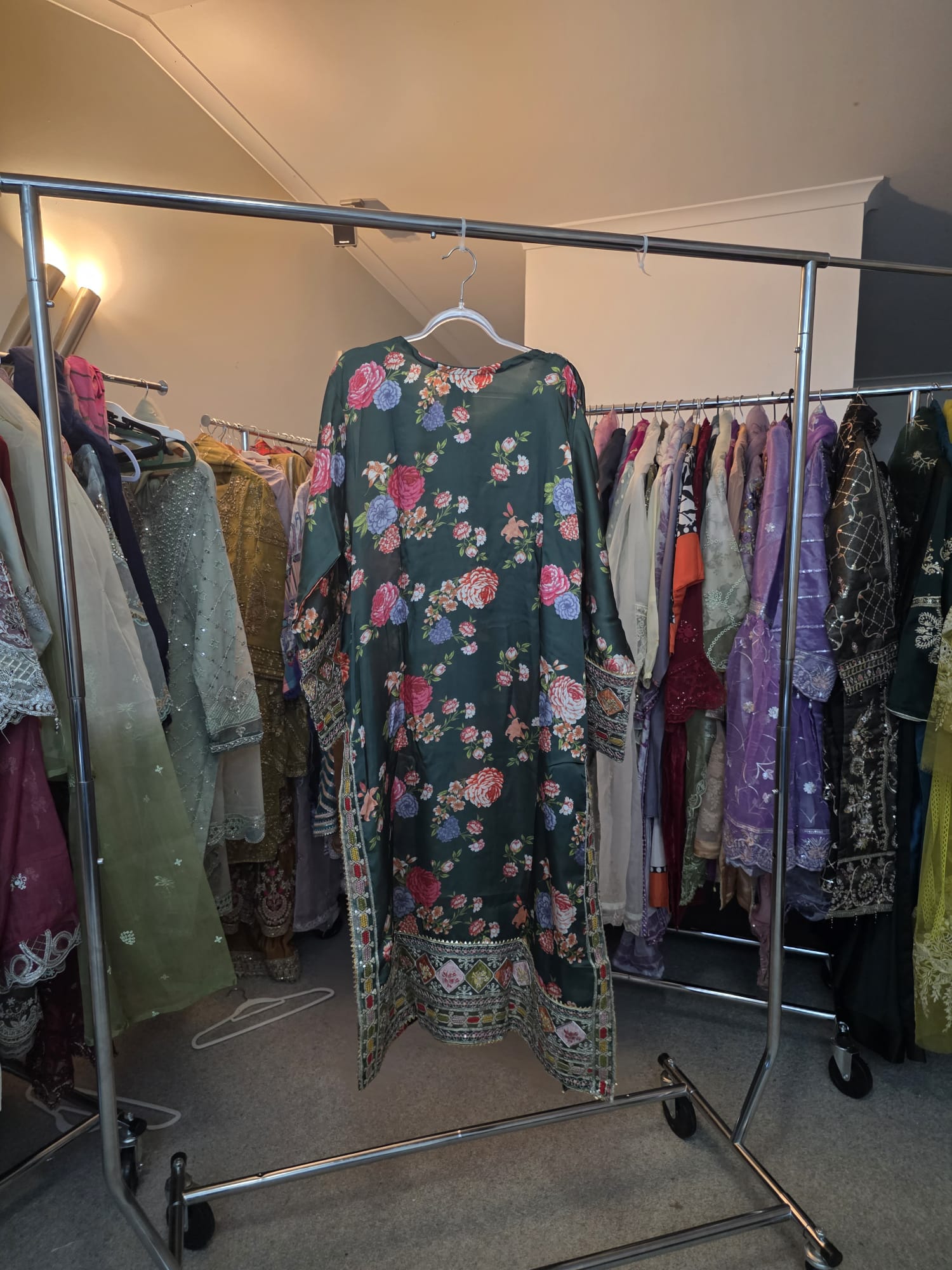 back silk dress