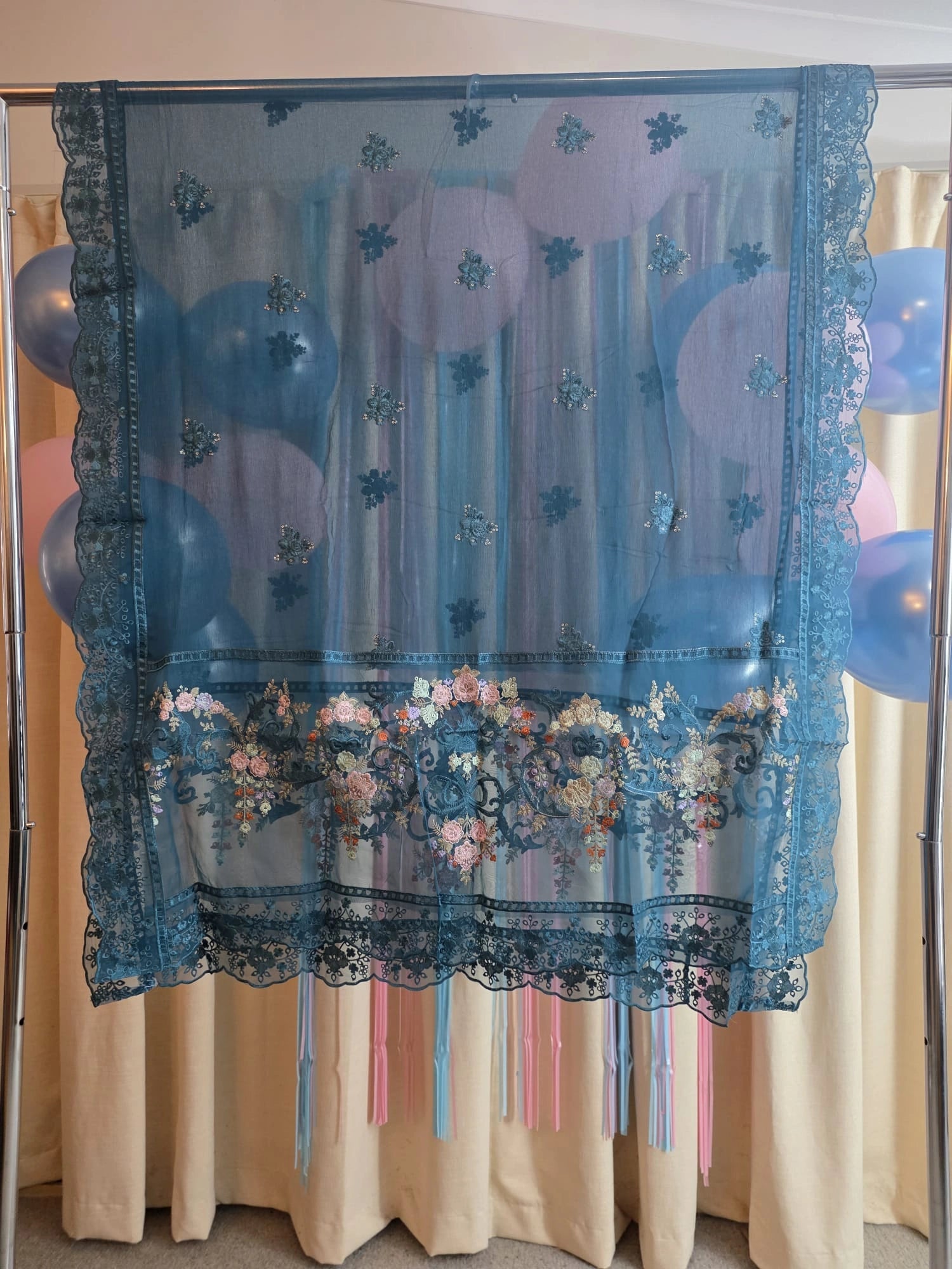 chiffon embroidered dupatta