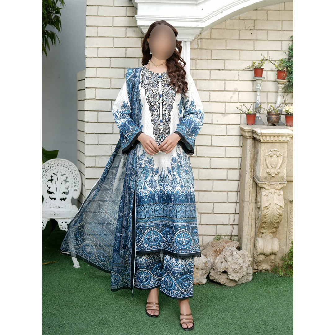 embroidered lawn suit