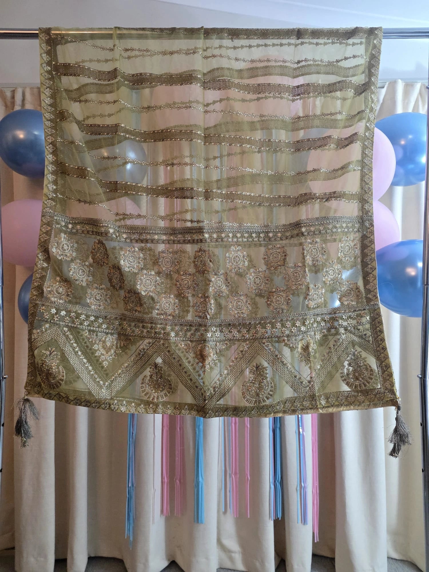 net fabric embroidered dupatta