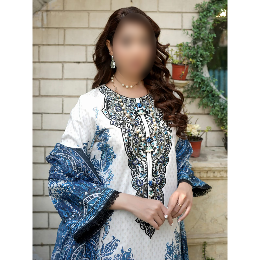 printed lawn suit