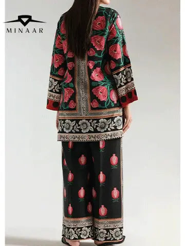 Women’s 2-Piece Printed Co-ord Set – Premium Grip Summer Outfit