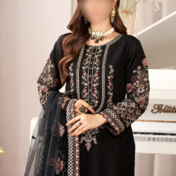 Stunning Black Crundi Outfit - Elegant Pakistani Dresses Online - Image 4
