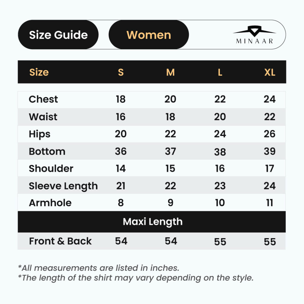 size guide women dress