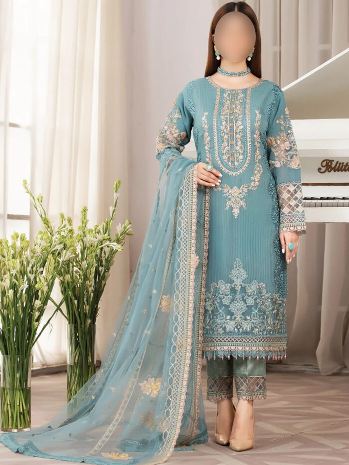 Blue Dress, Pakistani Dress