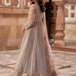 Glamorous Grey Pink Gota Maxi - Image 4