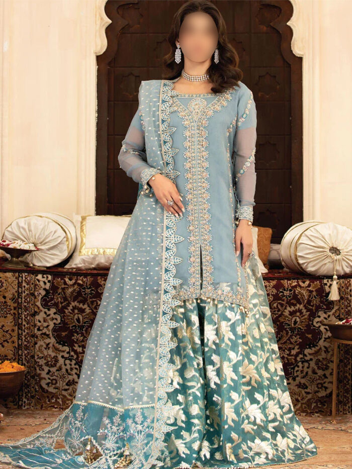 Trendy Pakistani Indian Zari Gharara